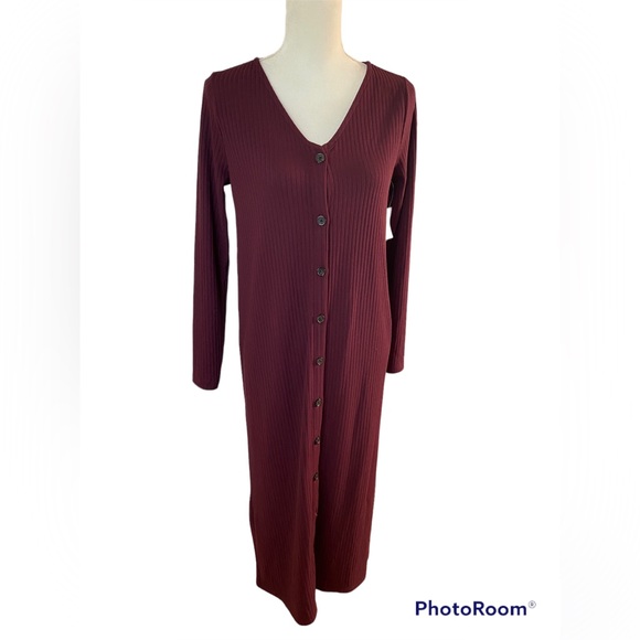 SOLD!!! FINAL SALE 🔥old Navy Rib-Knit Cardigan Sweater Midi Dress! - Picture 2 of 7